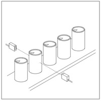 對射式光電開關用于流水線計數